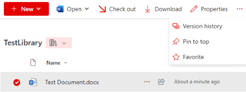 sharepoint custom command bar selected