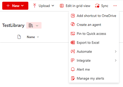 sharepoint default command bar