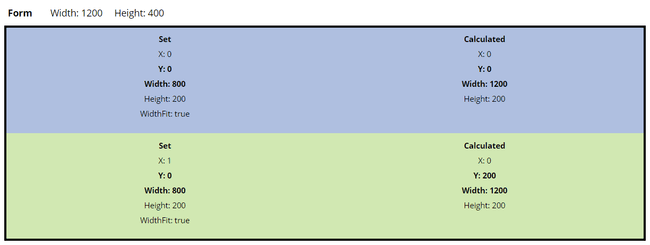 Example layout with widthfit and wrap